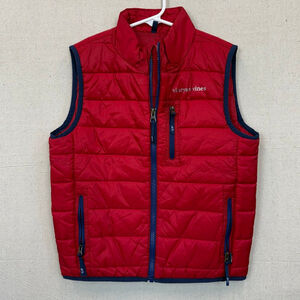 Boys Vineyard Vines red puffer vest-7